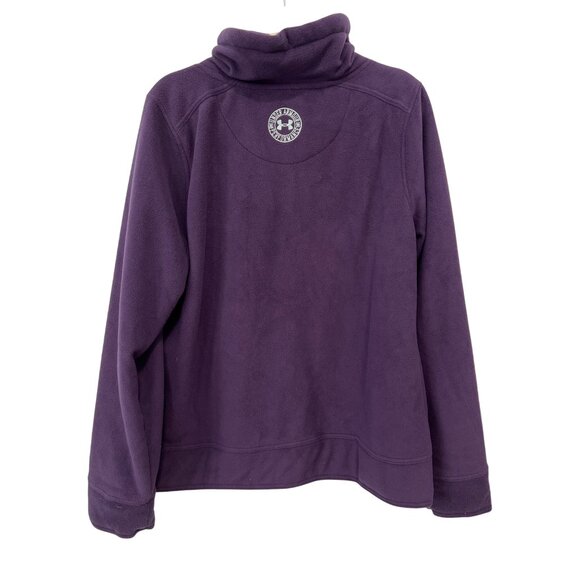 Under Armour Performance Half Zip Fleece Pullover Women XL Mock Neck Purple Cozy - Picture 2 of 8